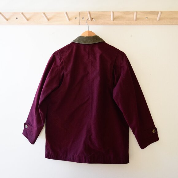 Lands End burgundy flannel lined chore coat XS-P - Picture 5 of 6